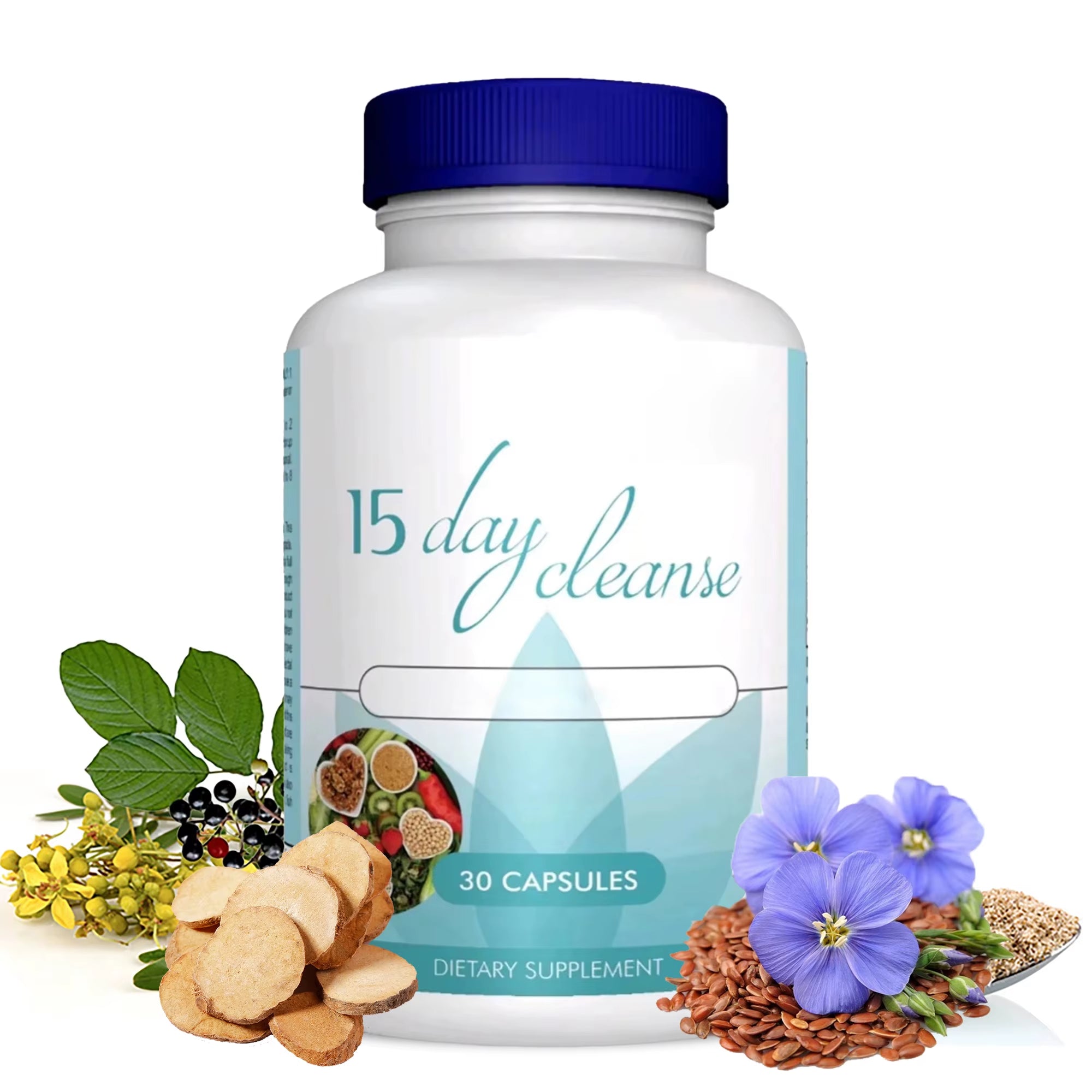 15 Day Colon Cleanse Detox - Supports Weight Loss, Advanced Bowel Movement, Constipation Relief and Relaxation - 30 Capsules